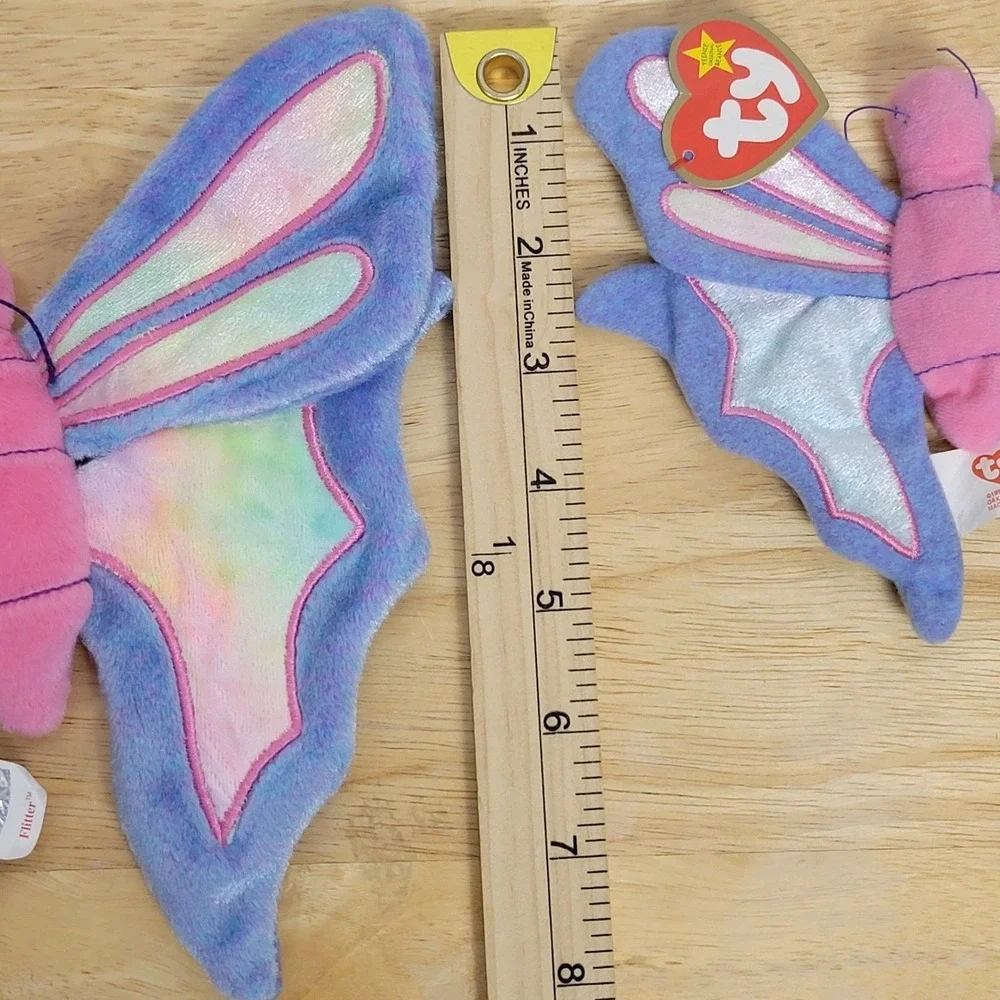 Ty Beanie Babies & McDonald's Teenie Beanie Lot 1999 Flutter the Butterfly Plush